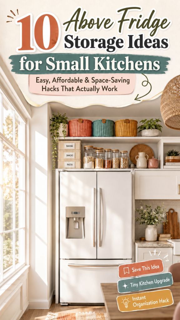 Above Fridge Storage Ideas for Small Kitchens