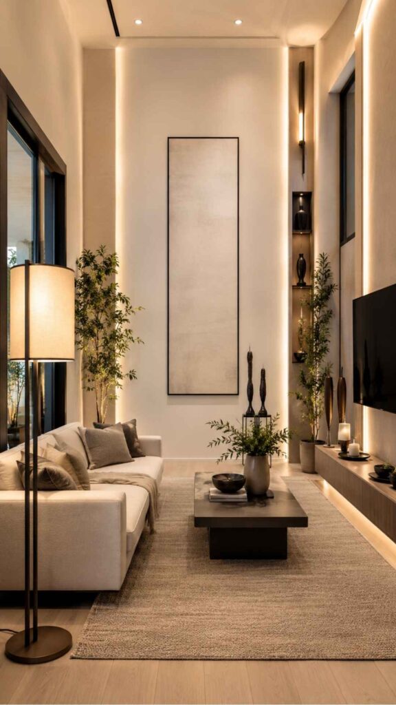 Tall Lamps and Vertical Decor