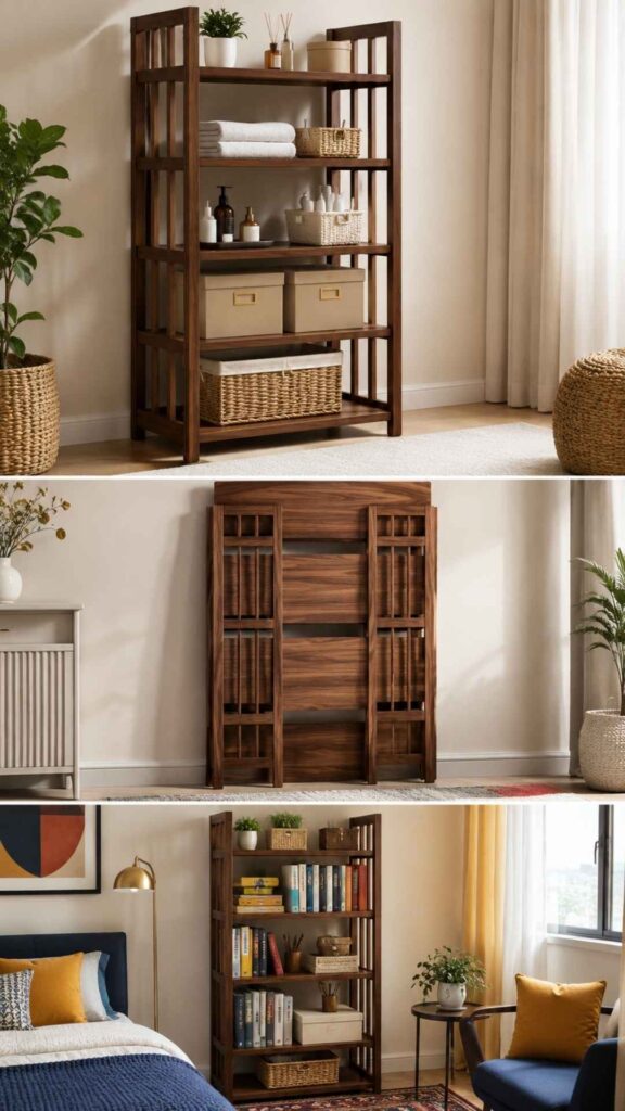 Foldable Wooden Storage Rack