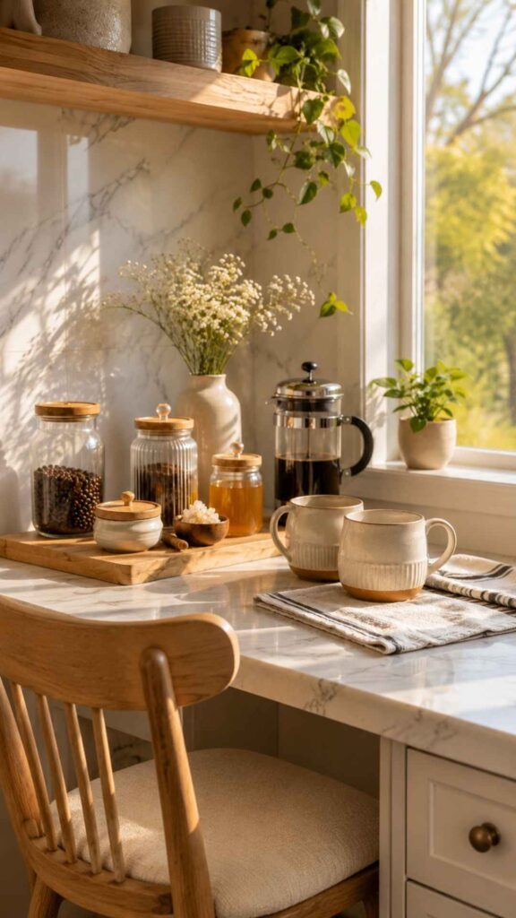 “Good Morning” Small Kitchen Decor Corner