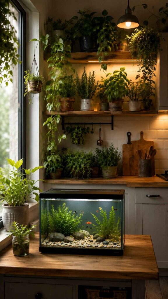Warm Lighting to Your Small Kitchen Decor