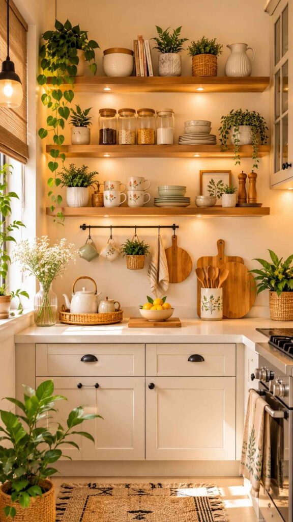 Open Shelves for Beauty and Utility