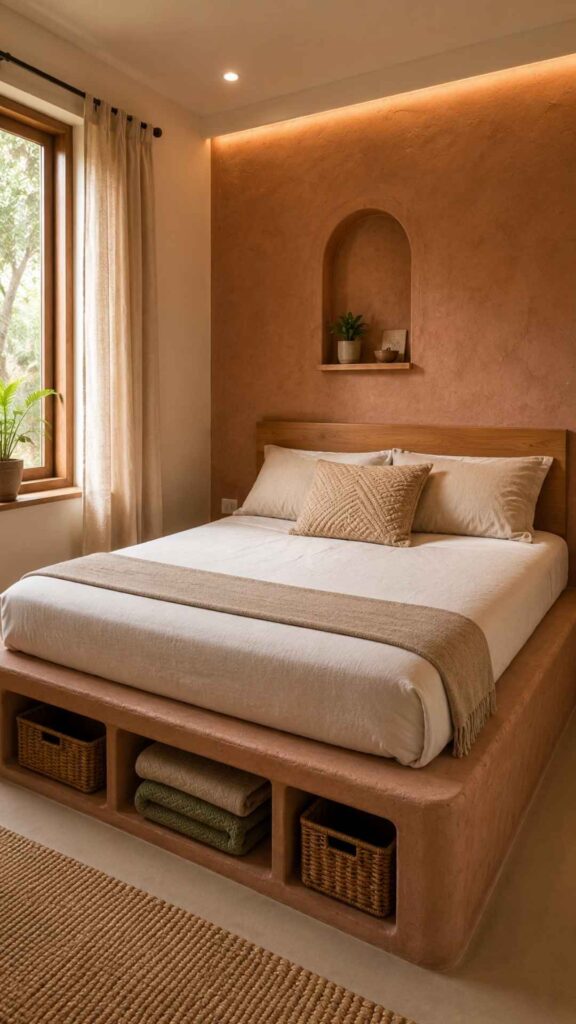 Mud-Plastered Bed Platform