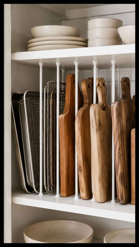 Vertical Cutting Board and Baking Tray Divider