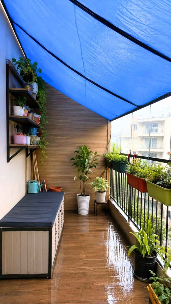Protect Balcony Items with Hidden Storage