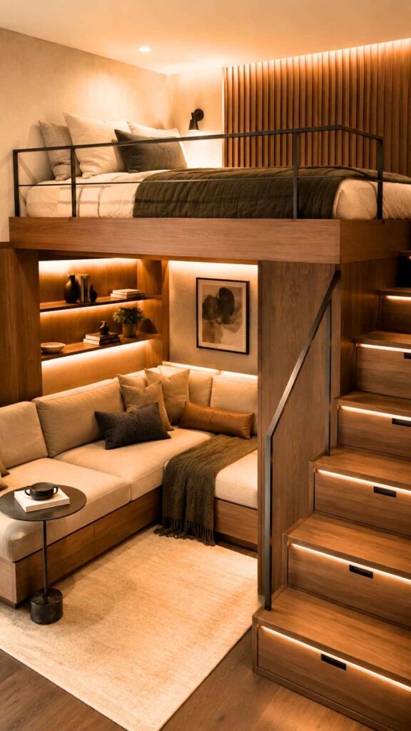 Smart Loft Design for a Small Bedroom