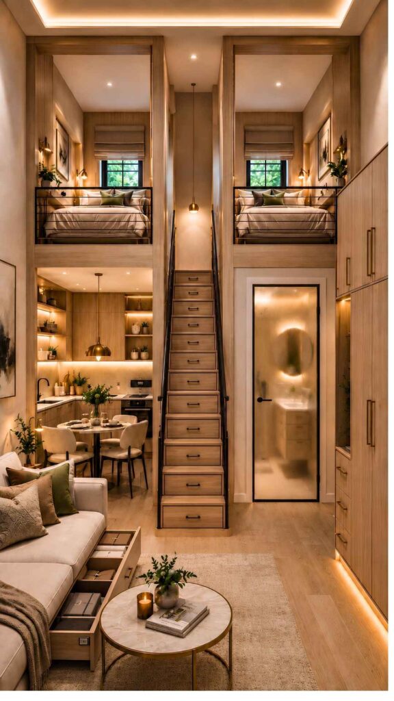 Small Bedroom Converted into a Compact Home