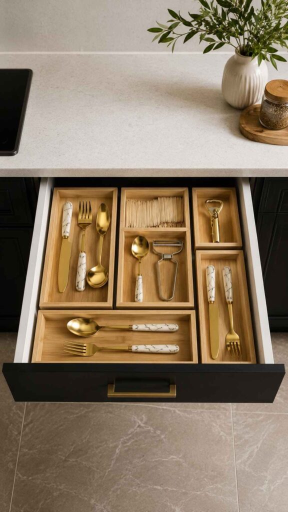 Solid Wood Drawer Organizer