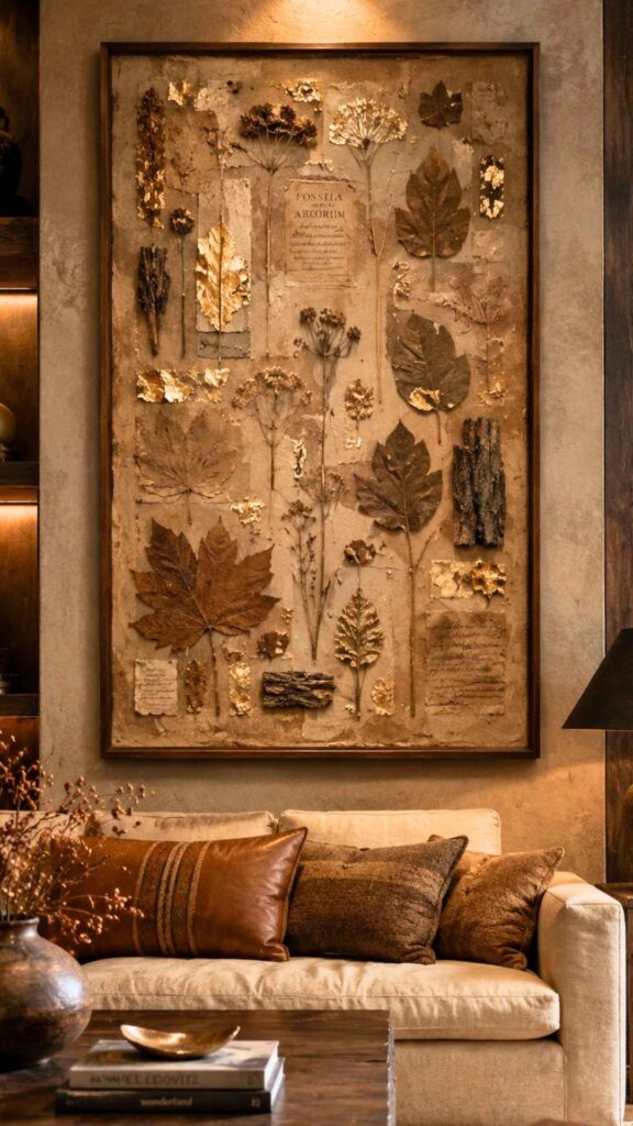 Autumn Fossil Wall: Nature Frozen in Time