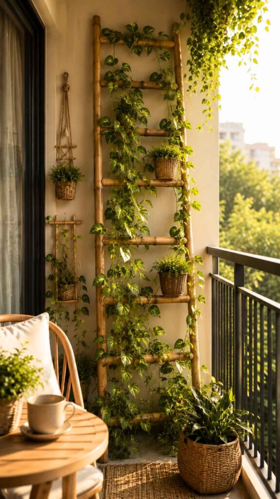Bamboo Ladder Trellis