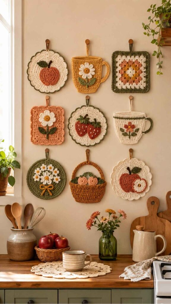Crochet Kitchen Hangings