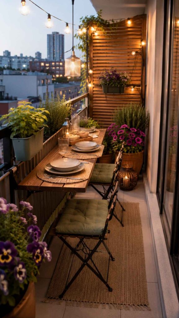 The Compact Dining Balcony