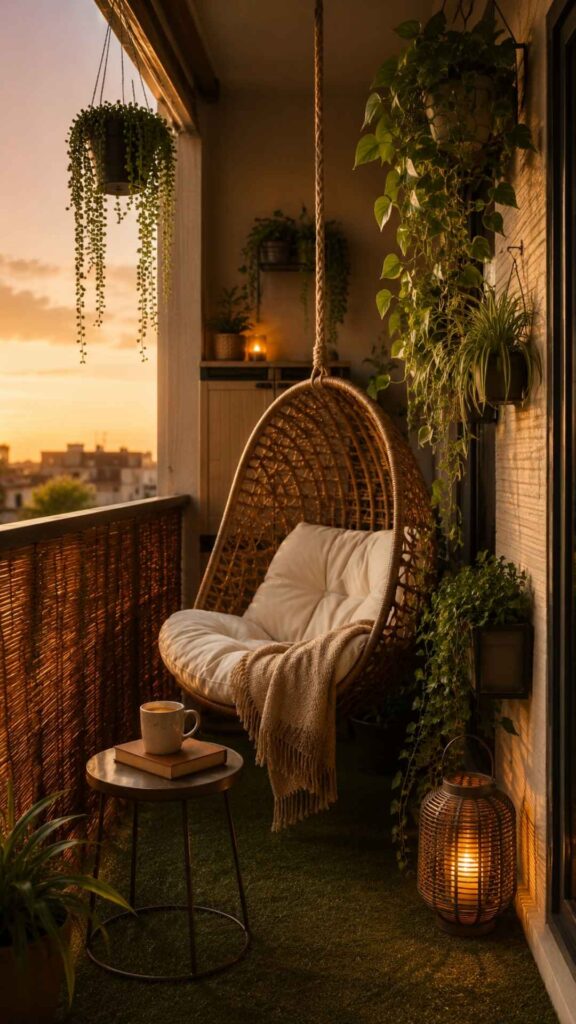 The Cozy Swing Nook Balcony