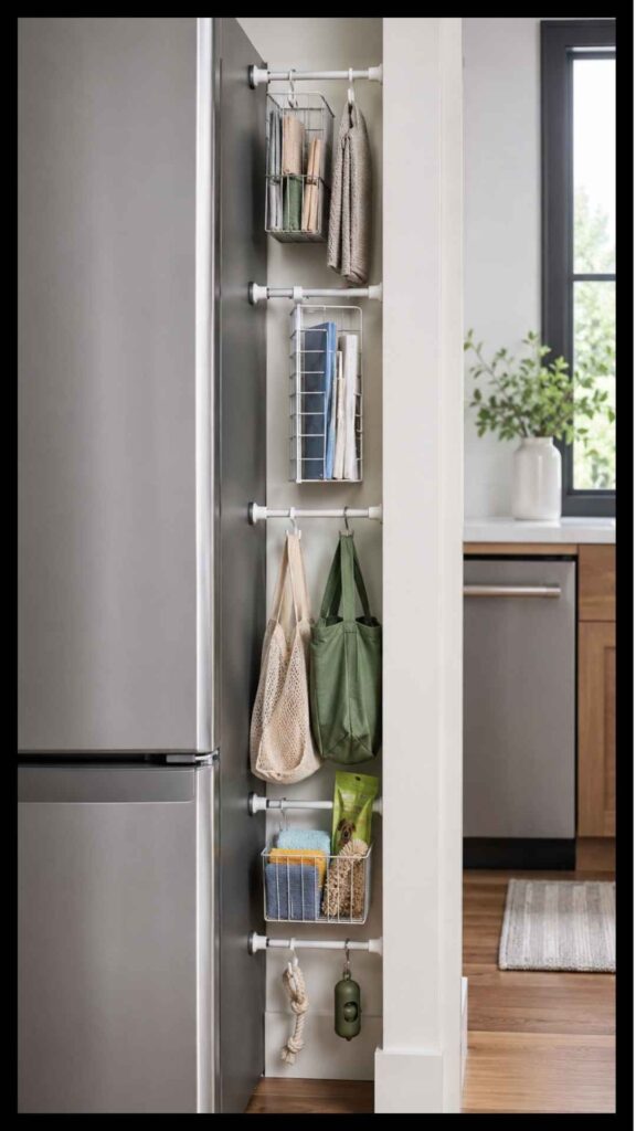 Storage Tower Beside the Refrigerator