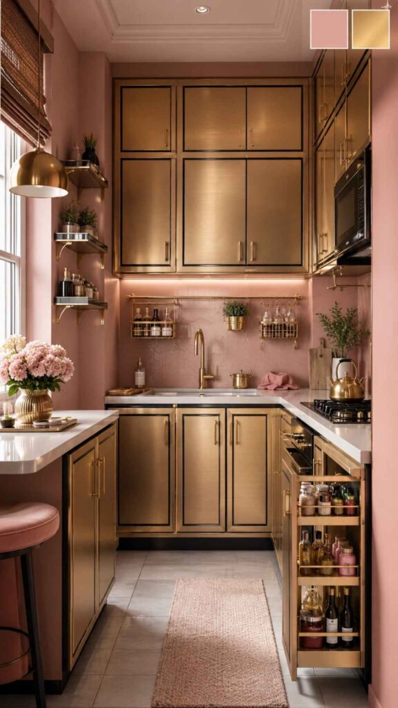  Pink and Gold Kitchen Decor