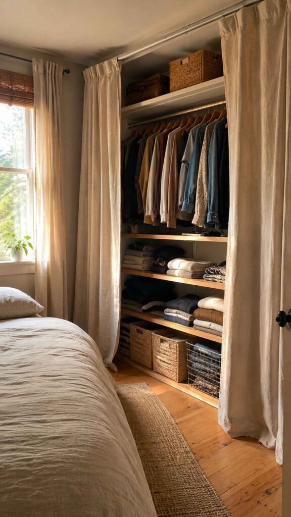 Curtain Panels to Hide Open Storage