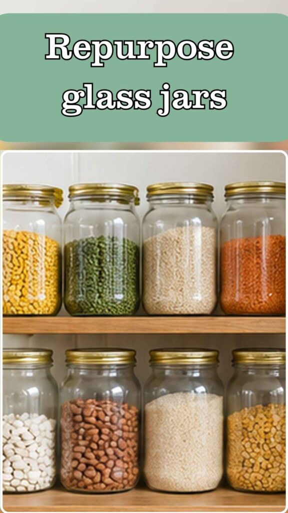 Repurpose Glass Jars for Pantry Storage