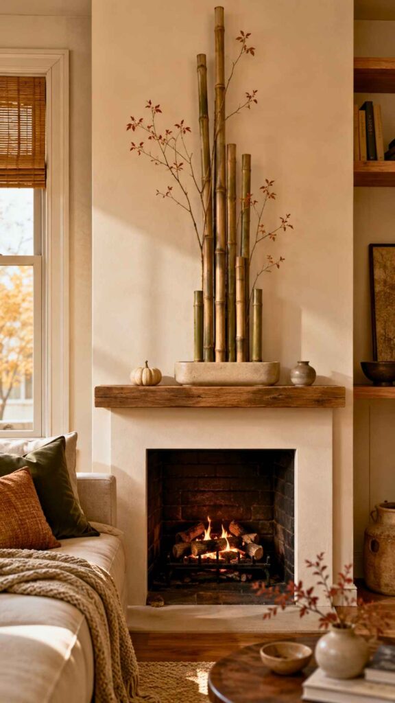 Turn Bamboo into a Sculptural Mantel Feature