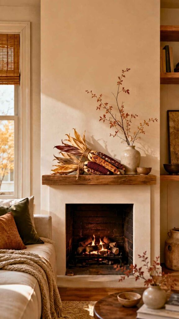 Style Dried Corn Cobs as a Designer Harvest Accent