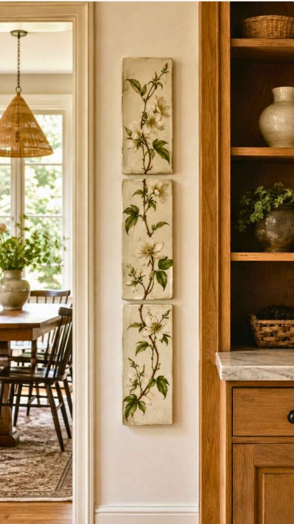 Pottery Plate Painting Ideas for Awkward Narrow Walls