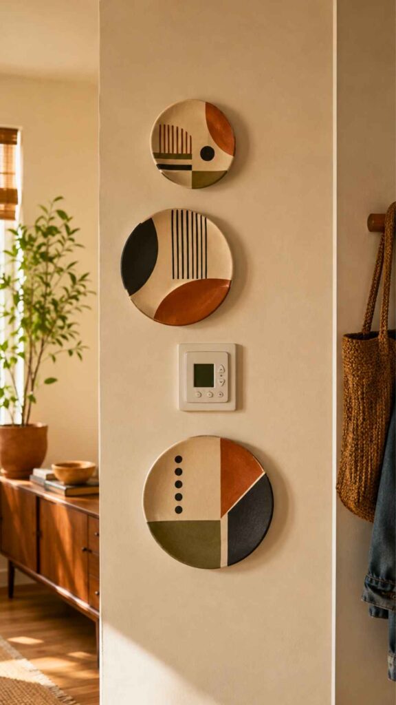 Pottery Plate Painting Ideas Around Awkward Wall Fixtures