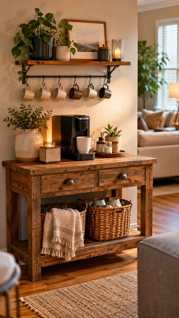 Rustic Farmhouse Coffee station