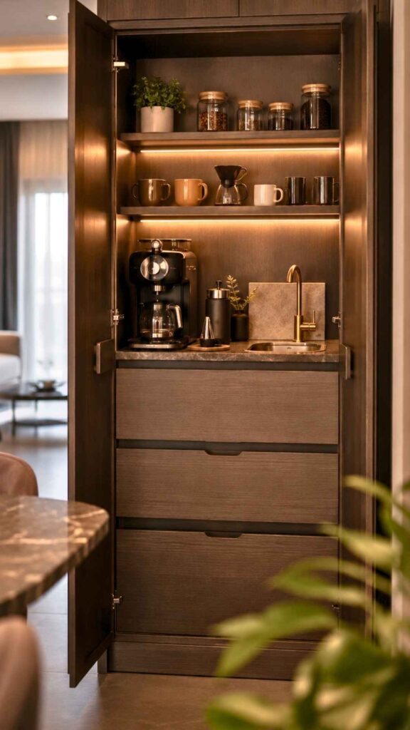  Hidden Coffee Cabinet Corner