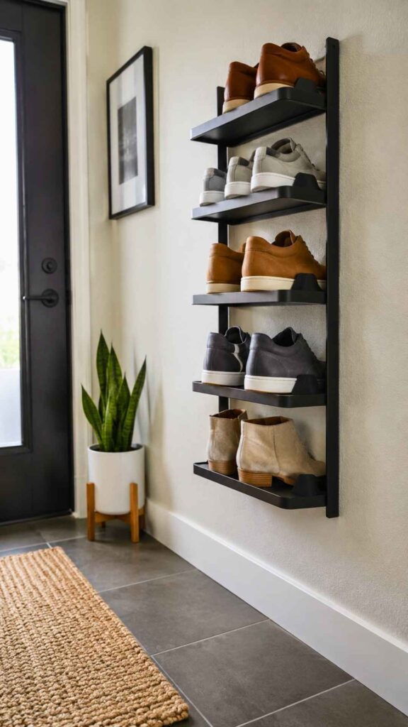 Wall-Mounted Shoe Organizer