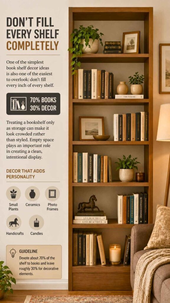 Don't Fill Every Shelf Completely With Books