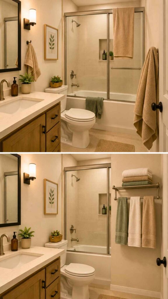 Wall-Mounted Rack Added for Towels