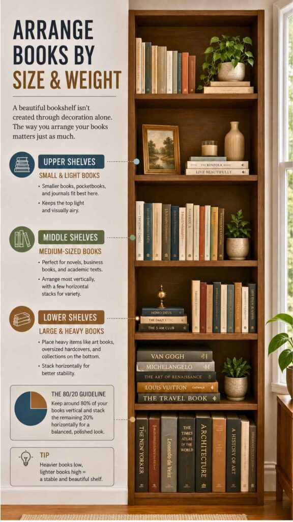 Arrange Books by Size and Weight