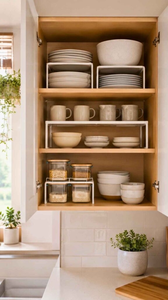 Create More Storage Inside Cabinets
