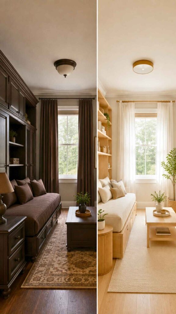 Choosing Heavy Visual Furniture That Makes the Room Feel Smaller