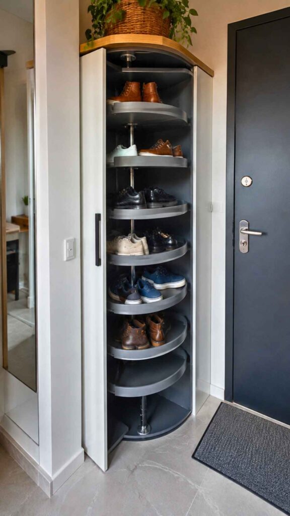 Rotating Rack for Corner Spaces