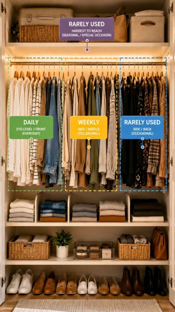 Create a “Daily Reach Zone” Instead of Organizing Everything Equally