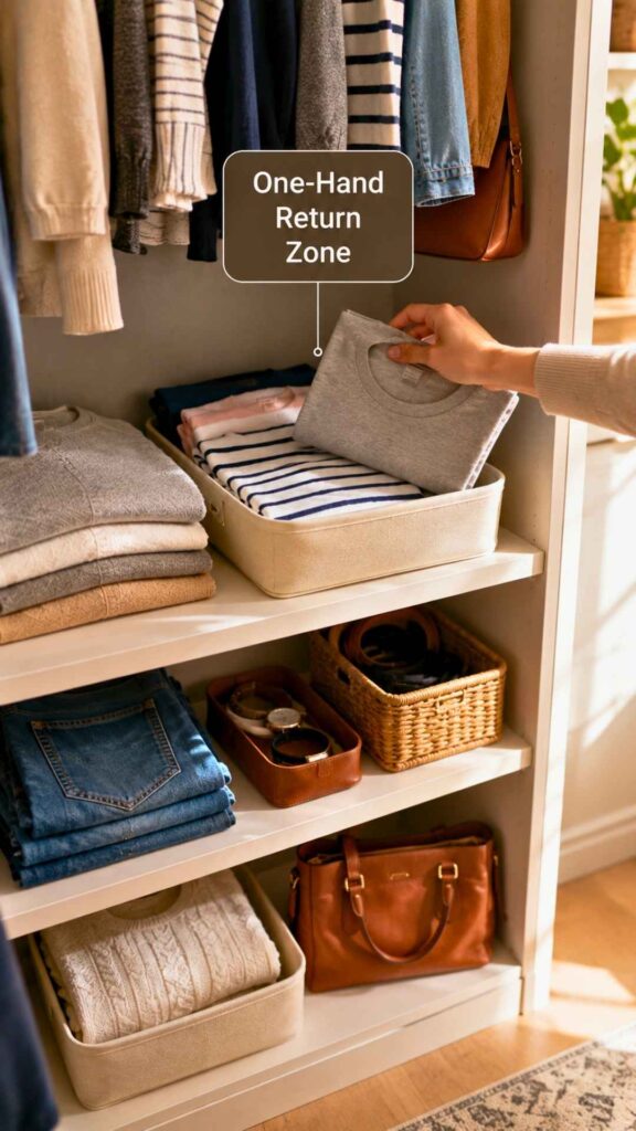 Create a “One-Hand Return” Zone