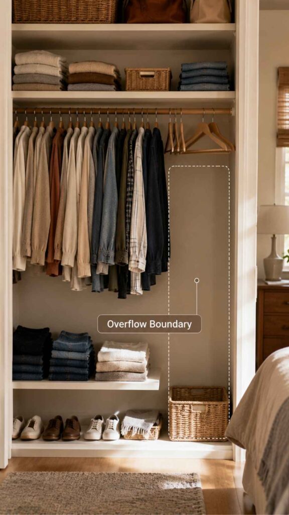 Create an “Overflow Boundary” Before the Closet Overflows