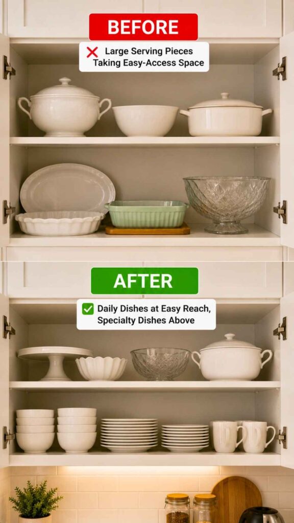 Stop Storing Every Serving Dish in the Easiest Cabinet