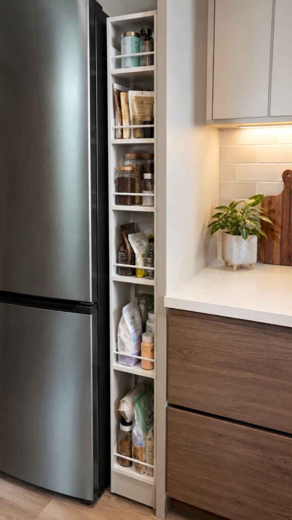 Narrow Gap Beside the Refrigerator