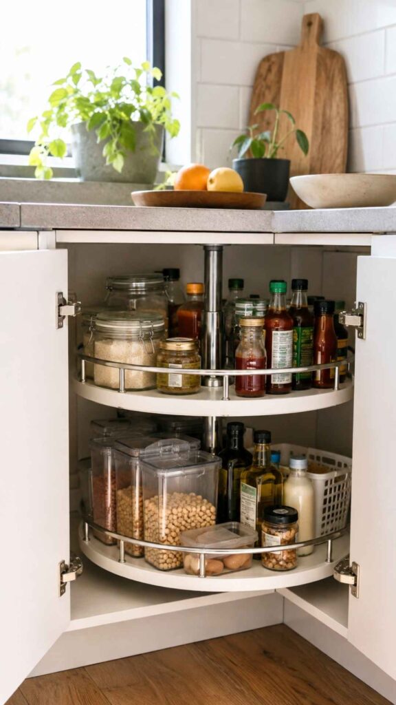 Two-Level Turntable small kitchn storage ideas