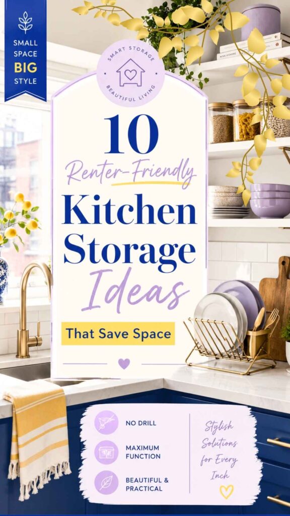Rental-friendly Kitchen Storage Ideas that save space