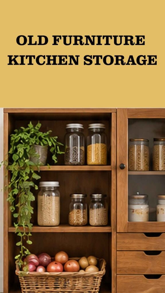 Turn Old Furniture into Kitchen Storage