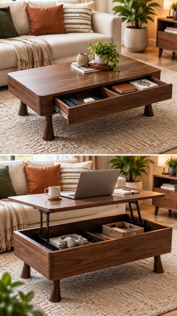 Add Hidden or Lift-Top Storage to a Coffee Table