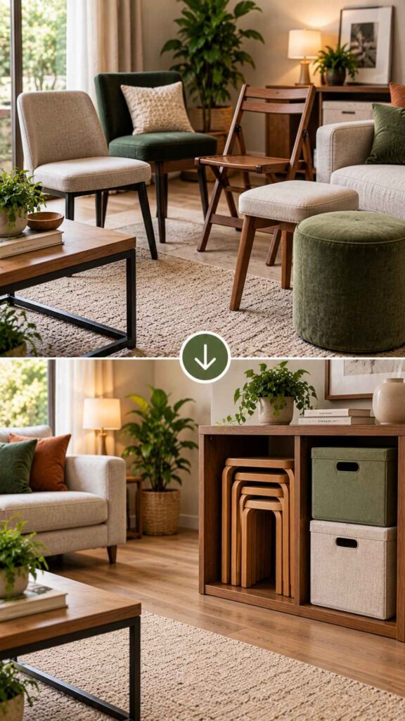 Use Nesting or Stackable Seats to Keep Extra Seating Compact