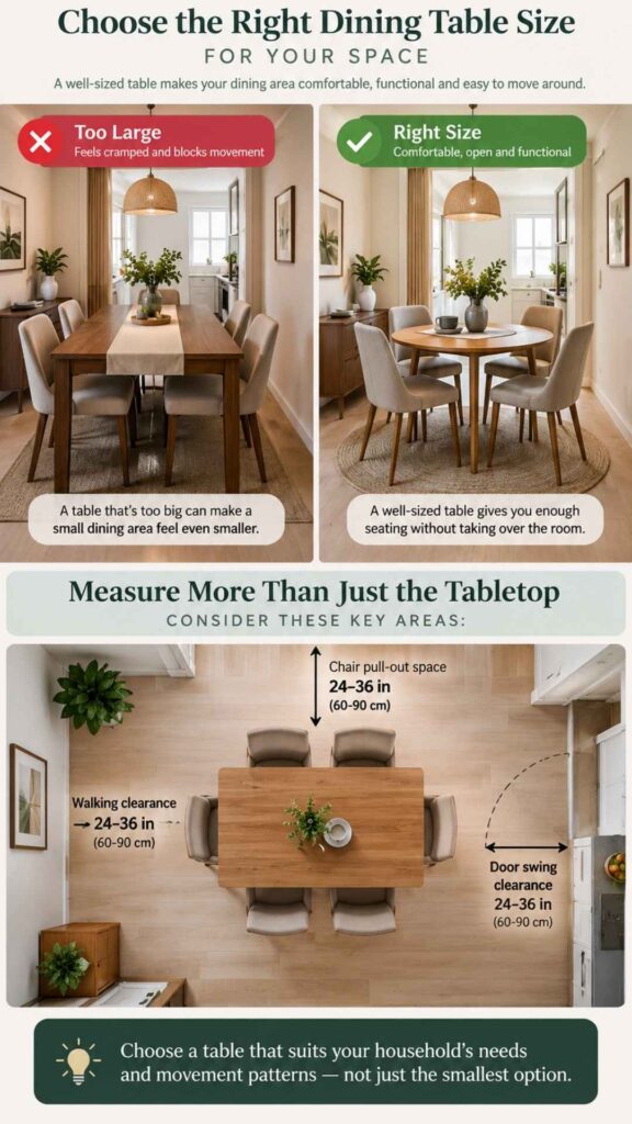 Choose the Right Dining Table Size for Your Needs