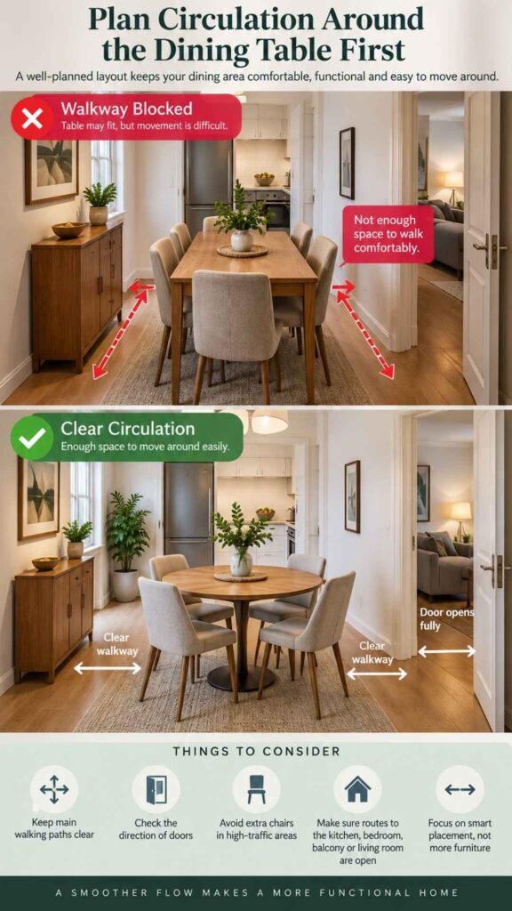 Plan Circulation Around the Dining Table First