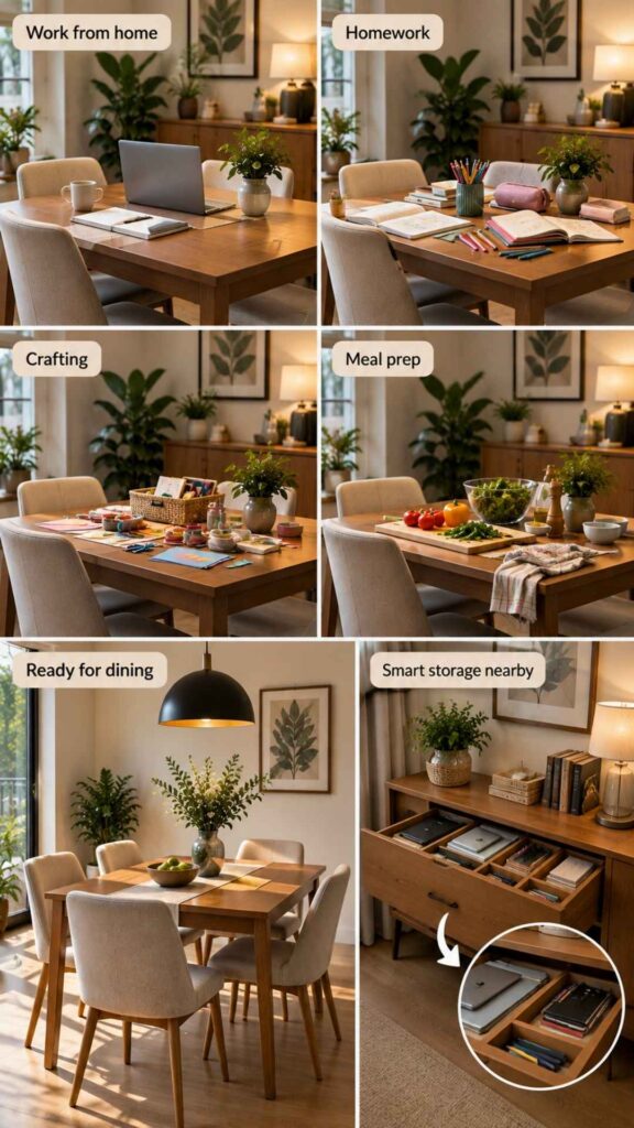 Don’t Limit the Dining Area to One Purpose
