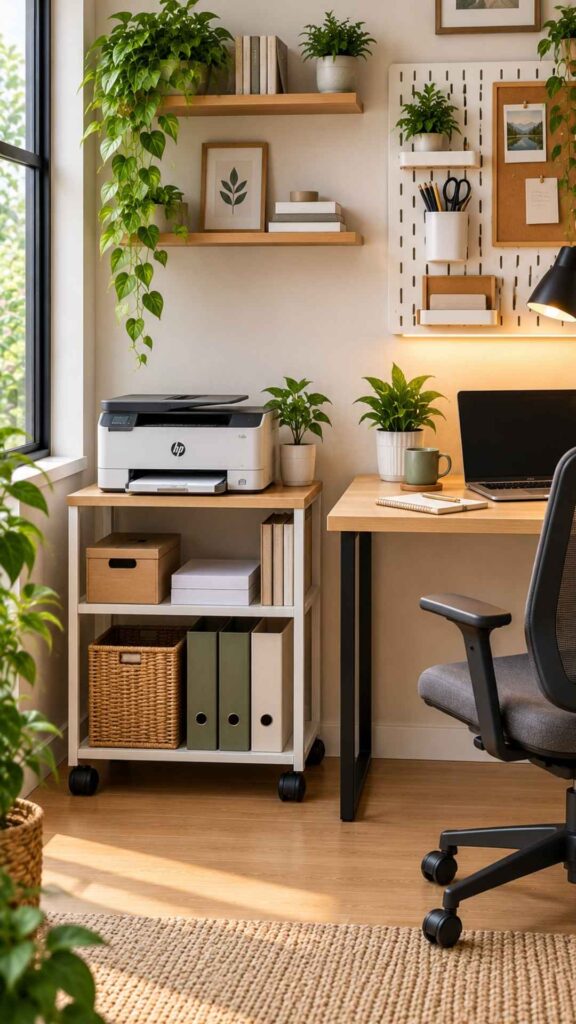Is the Printer Taking Up Valuable Desk Space? Give It a Compact Zone