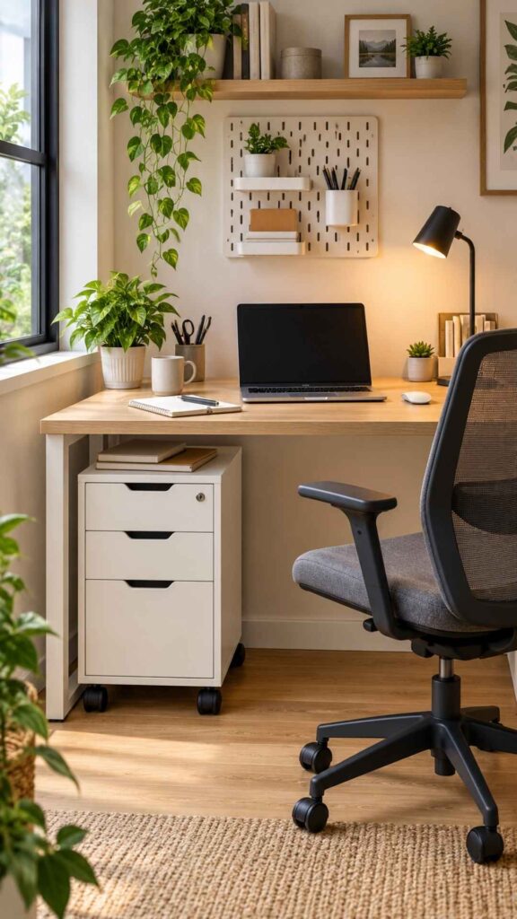 Desk Is Small? Add Under-Desk Storage